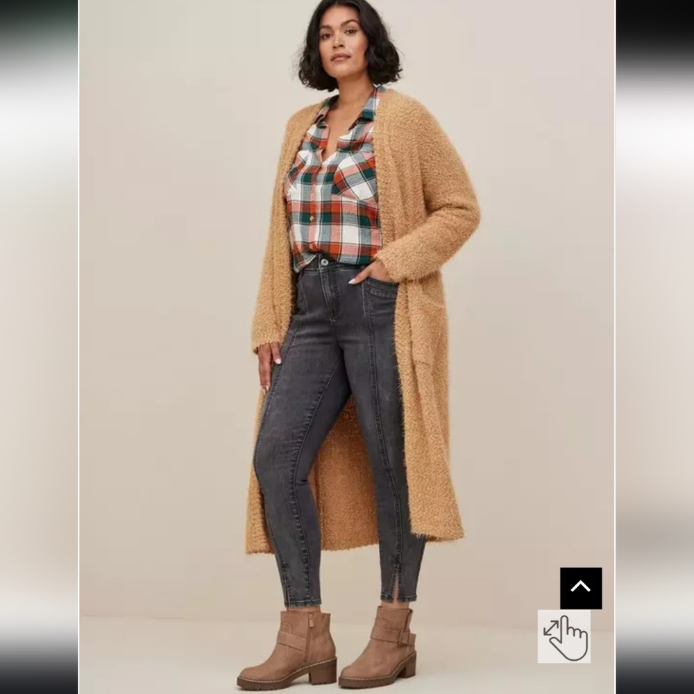 Torrid Popcorn Duster Open Front Sweater